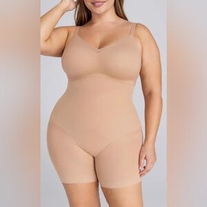 Honeylove SuperPower Short Shapewear Nude Beige Sculpting High Waist Shorts L